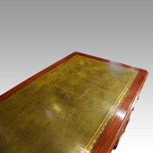 Victorian mahogany pedestal desk top