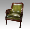 Antique leather library chair