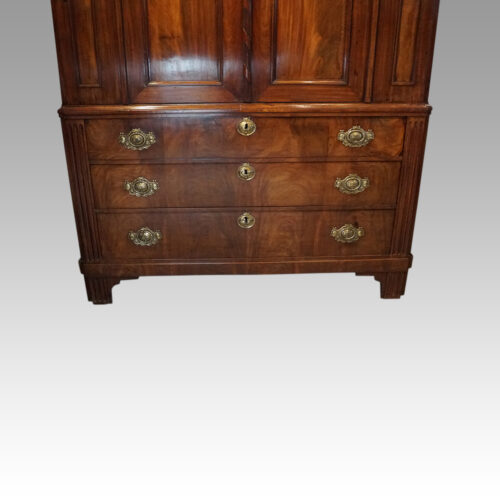 Antique mahogany wardrobe base