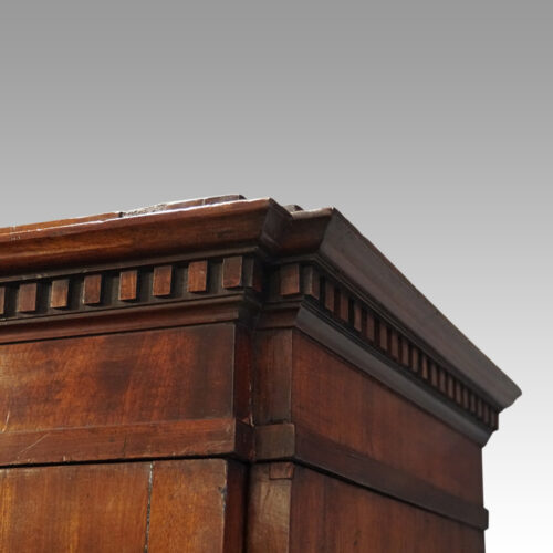 Antique mahogany wardrobe corner cornice