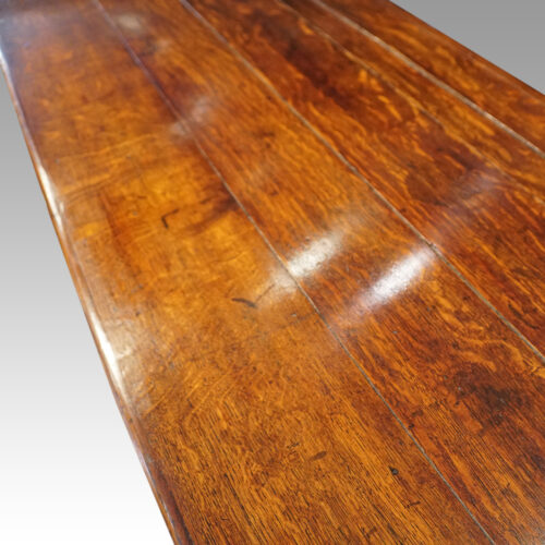 Antique oak cupboard dresser base top view