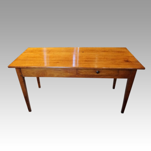 Cherry farmhouse table side