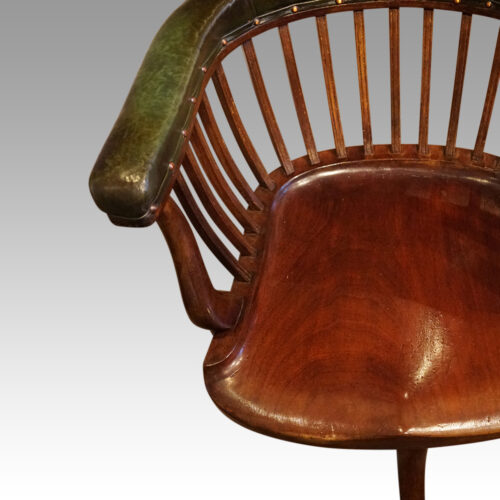 Edwardian revolving desk chair seat