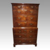 George III walnut chest on chest
