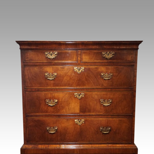 George III walnut chest on chest top section