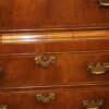 George III walnut chest on chest waist moulding