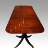 George V mahogany dining table end view