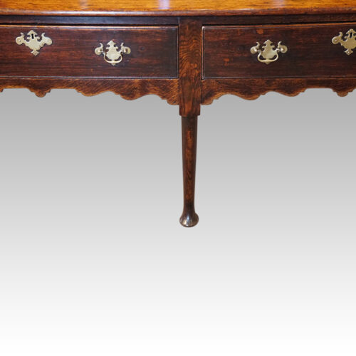 Georgian oak padfoot dresser base centre leg