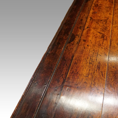 Georgian oak padfoot dresser base top detail