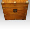 Large Victorian camphor wood campaign chest end carrying handle