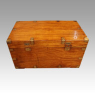 Large Victorian camphor wood campaign chest