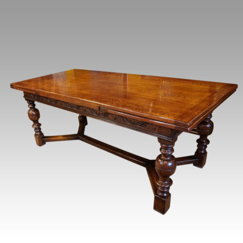 Large oak extending refectory table