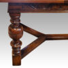 Large oak extending refectory table bulbous