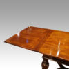 Large oak extending refectory table leaf out detail