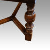 Large oak extending refectory table leg