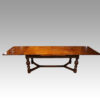 Large oak extending refectory table open