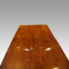 Large oak extending refectory table top view