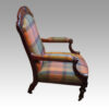 Pair of Victorian mahogany easy chairs side view