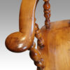 Pair of Yew wood Yorkshire broad arm chairs hand grip