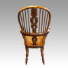 Pair of Yew wood Yorkshire broad arm chairs rear