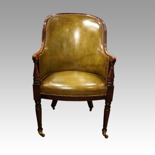 Regency mahogany library chair front