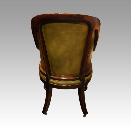 Regency mahogany library chair rear