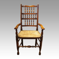 Set of 10 Lancashire spindle back chairs armchair
