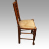 Set of 10 Lancashire spindle back chairs side