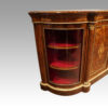 Victorian walnut 4 door credenza bow glass