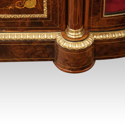 Victorian walnut 4 door credenza cast moulding