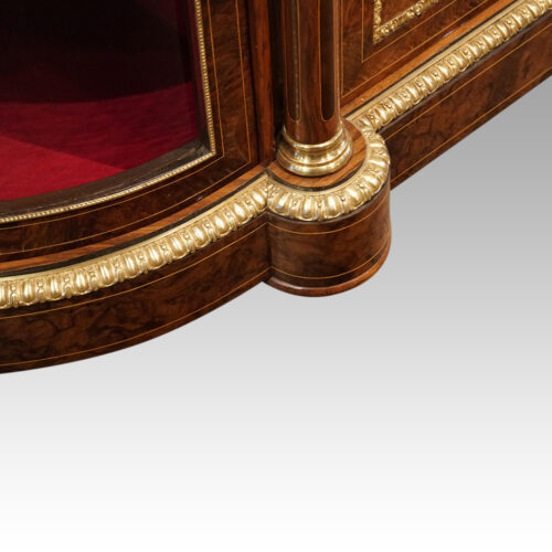 Victorian walnut 4 door credenza gilt