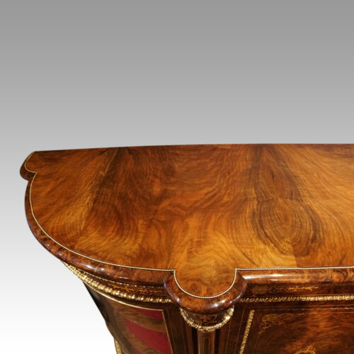 Victorian walnut 4 door credenza top end
