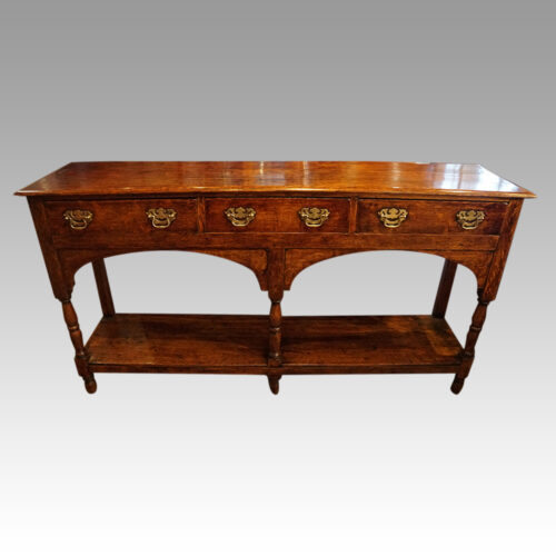 Antique small Oak dresser base front