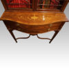 Edwardian inlaid mahogany bookcase on stand bed