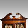 Edwardian inlaid mahogany bookcase on stand cornice