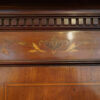 Edwardian inlaid mahogany bookcase on stand frieze