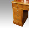 Edwardian oak pedestal desk drawers