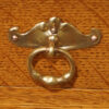 Edwardian oak pedestal desk handle