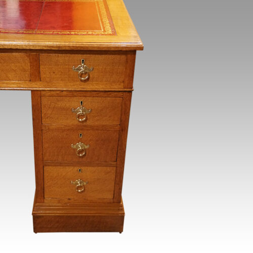 Edwardian oak pedestal desk pedestal