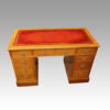 Edwardian oak pedestal desk top