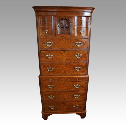 George V Walnut chest on chest
