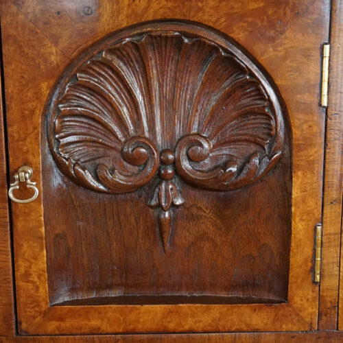 George V Walnut chest on chest carving