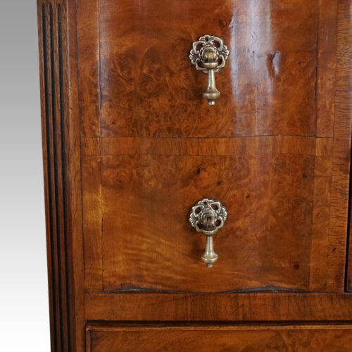 George V Walnut chest on chest drop handle
