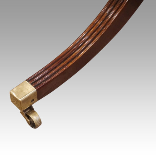 George V mahogany twin pillar dining table leg