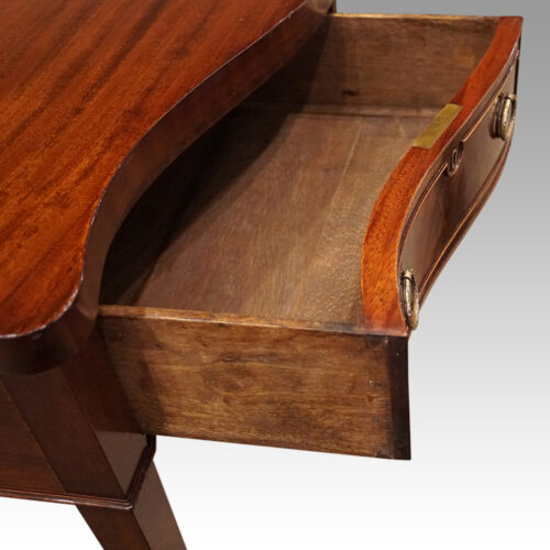 George VI serpentine side table drawer linings