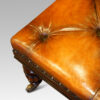 Large leather stool top detail