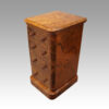 Pair of burr walnut bedside chests at angle