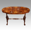 Victorian inlaid walnut shaped centre table