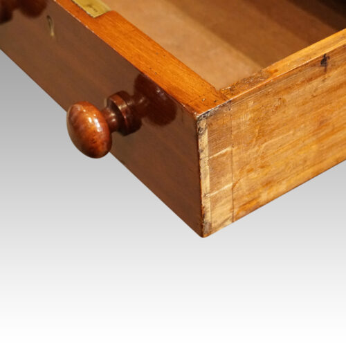 Victorian mahogany double pedestal desk drawer lining