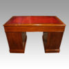 Victorian mahogany double pedestal desk rear